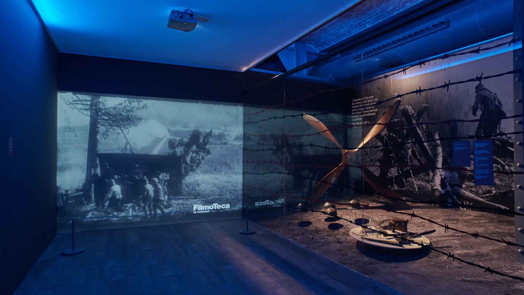 Detalle de una vitrina de la exposición sobre la Gran Guerra en el Museo de Historia de Cataluña.