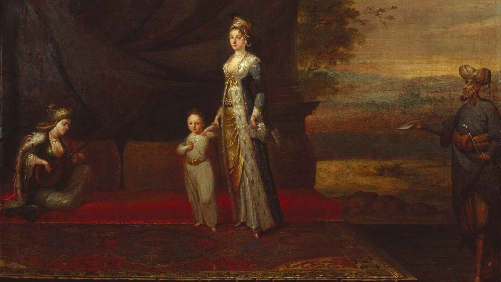 Retrato de Mary Montagu y su hijo.