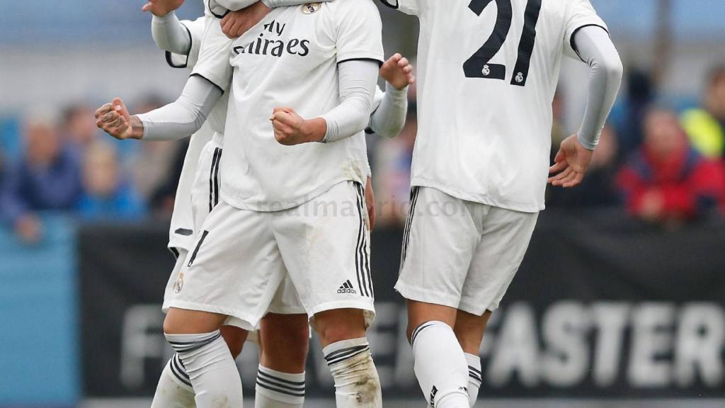 Rodrigo celebrando el tanto de la victoria