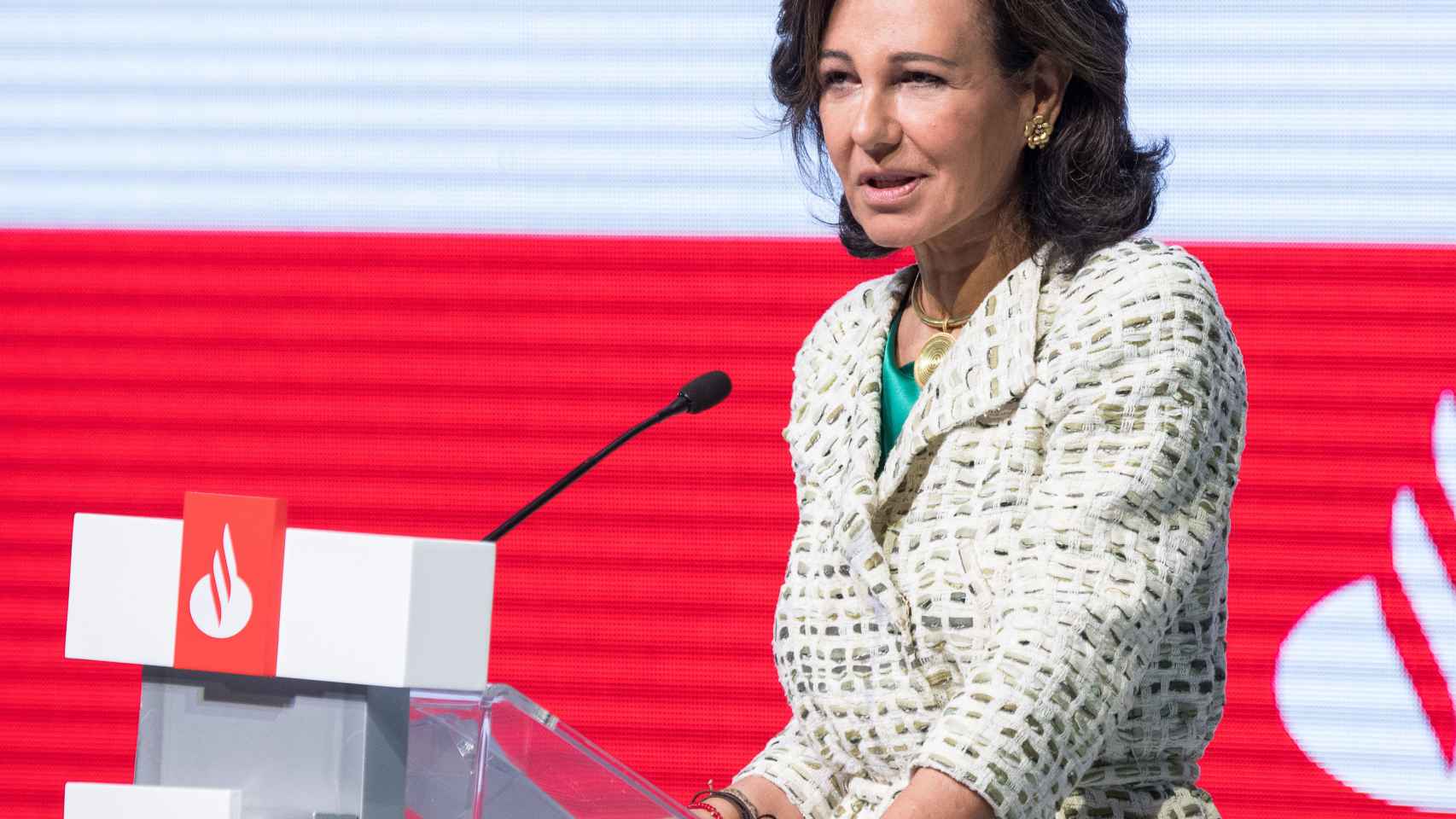 Ana Botín, presidenta del Santander durante su discurso en el Santander International Banking Conference.