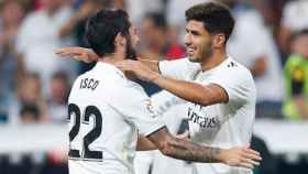 Isco y Asensio celebran un gol del Real Madrid