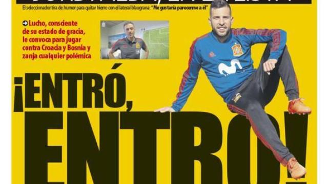 Portada  Mundo Deportivo (09/11/2018)