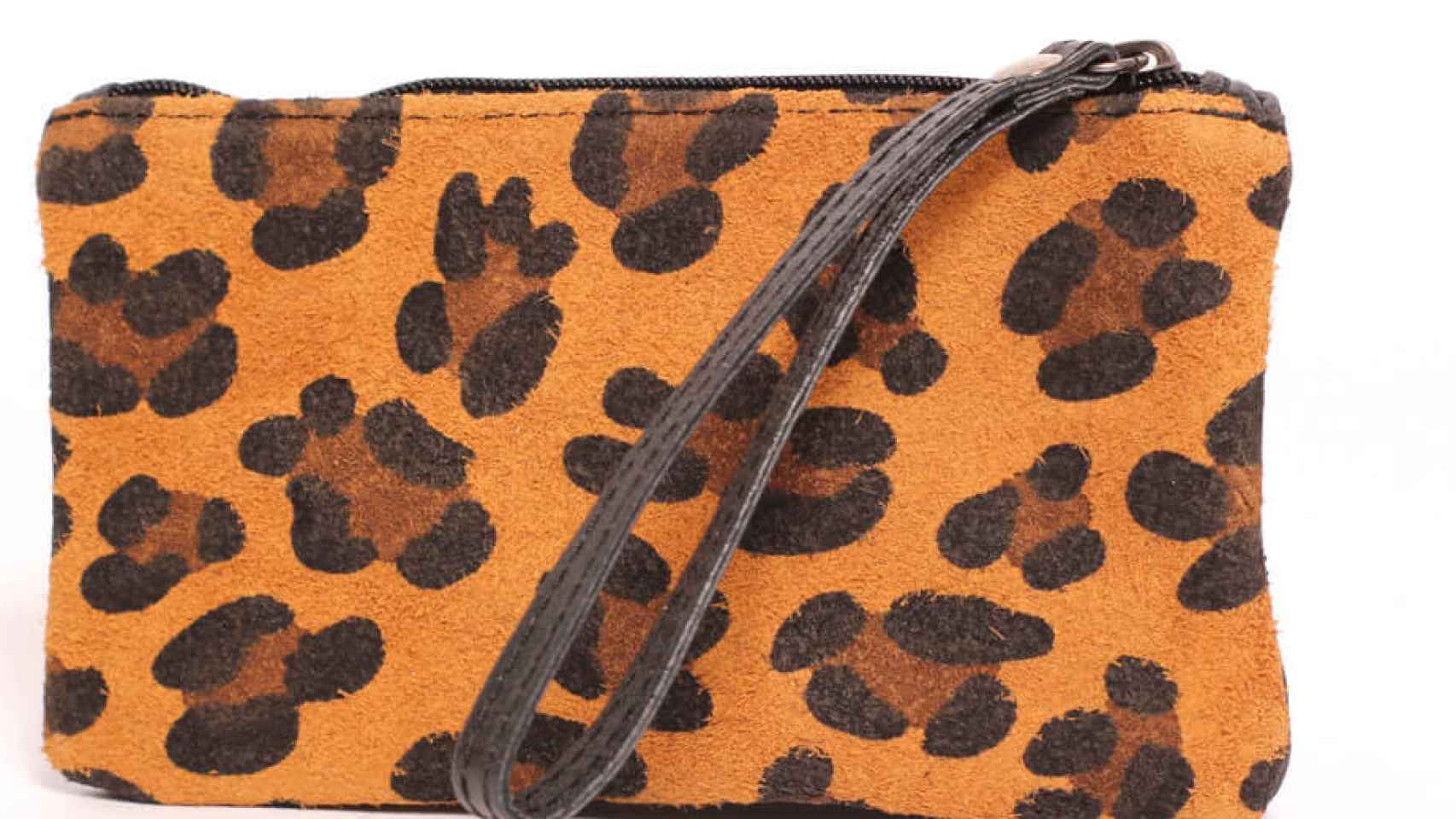 Bolso de mano con estampado de leopardo.
