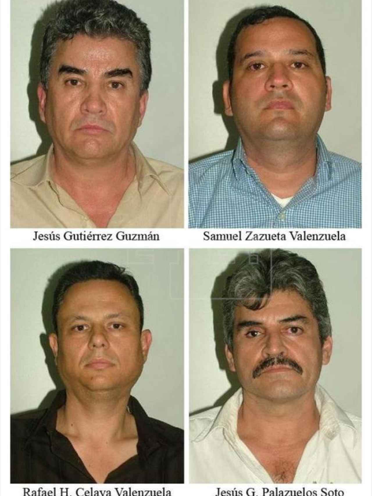 Los cuatro colaboradores del narcotraficante mexicano detenidos en Madrid. Entre ellos, su abogado, Celaya Valenzuela, y su primo hermano, Gutiérrez Guzmán.