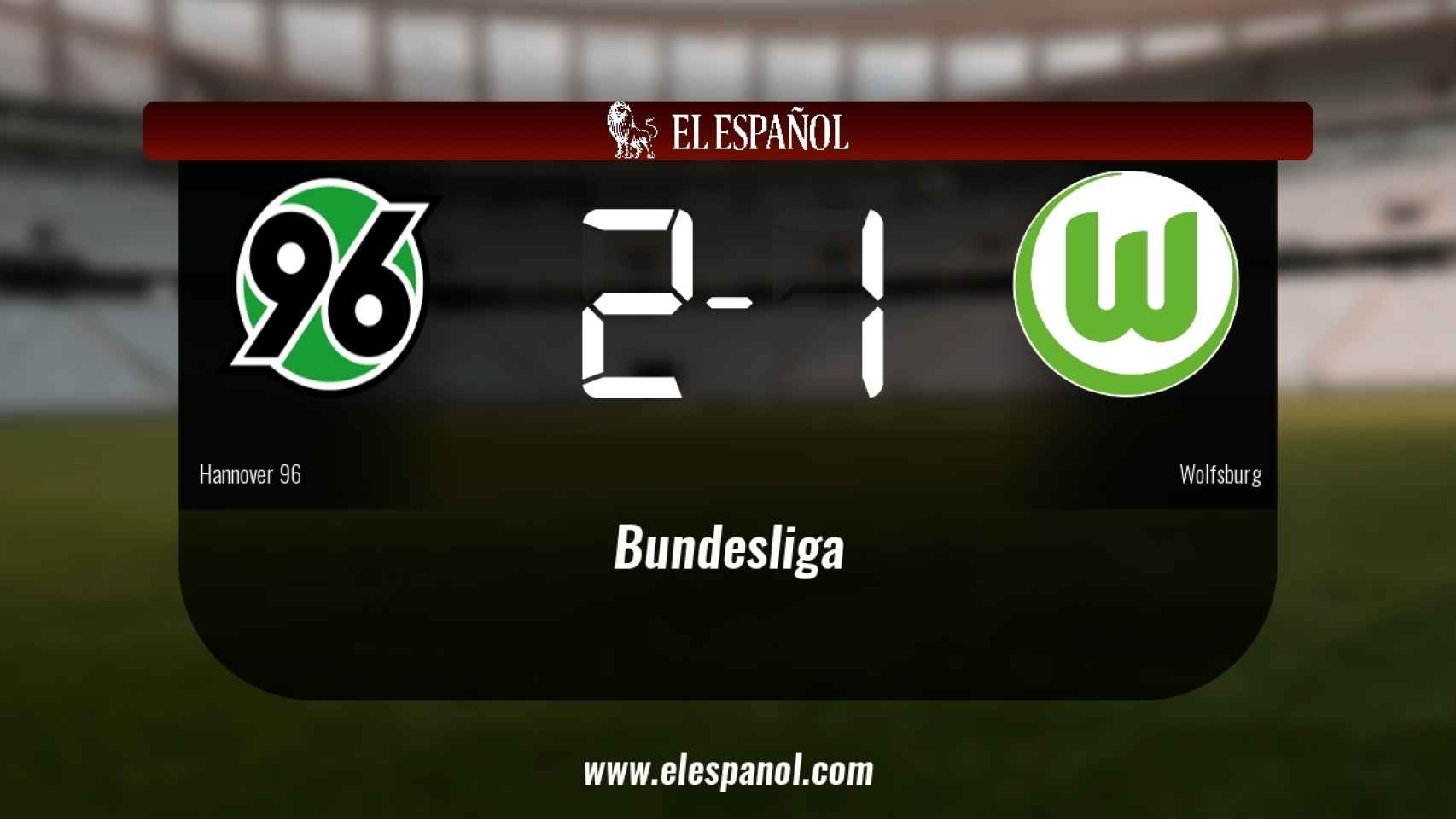 El Hannover 96 ganó en casa al Wolfsburg