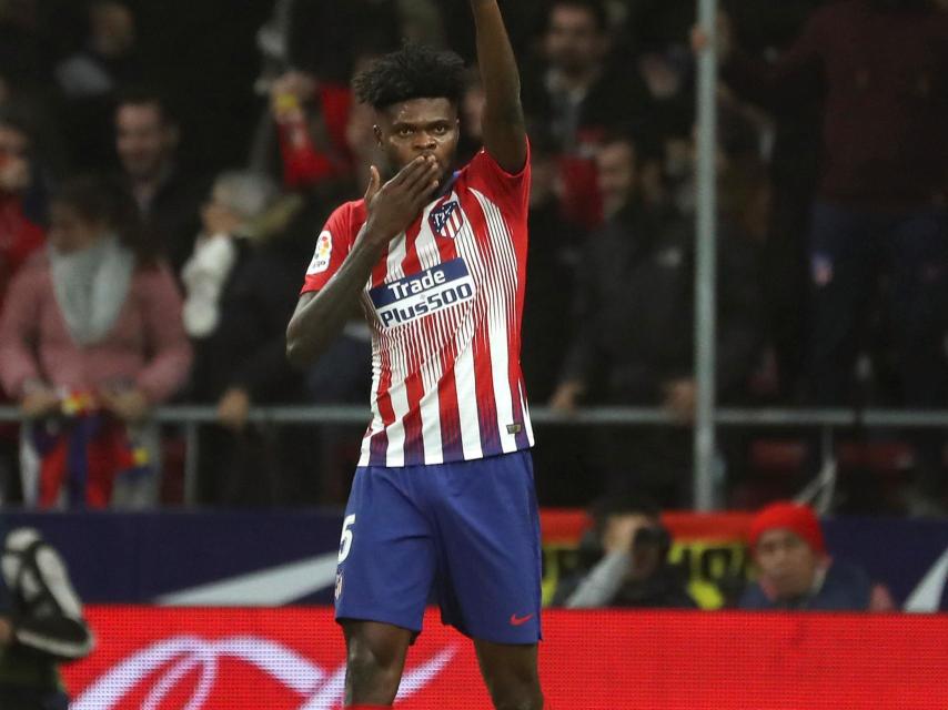 Thomas Partey, del Atlético de Madrid, durante el partido ante el Athletic