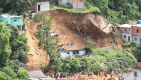Vista general del deslizamiento de tierra en Niteroi, en Río de Janeiro.