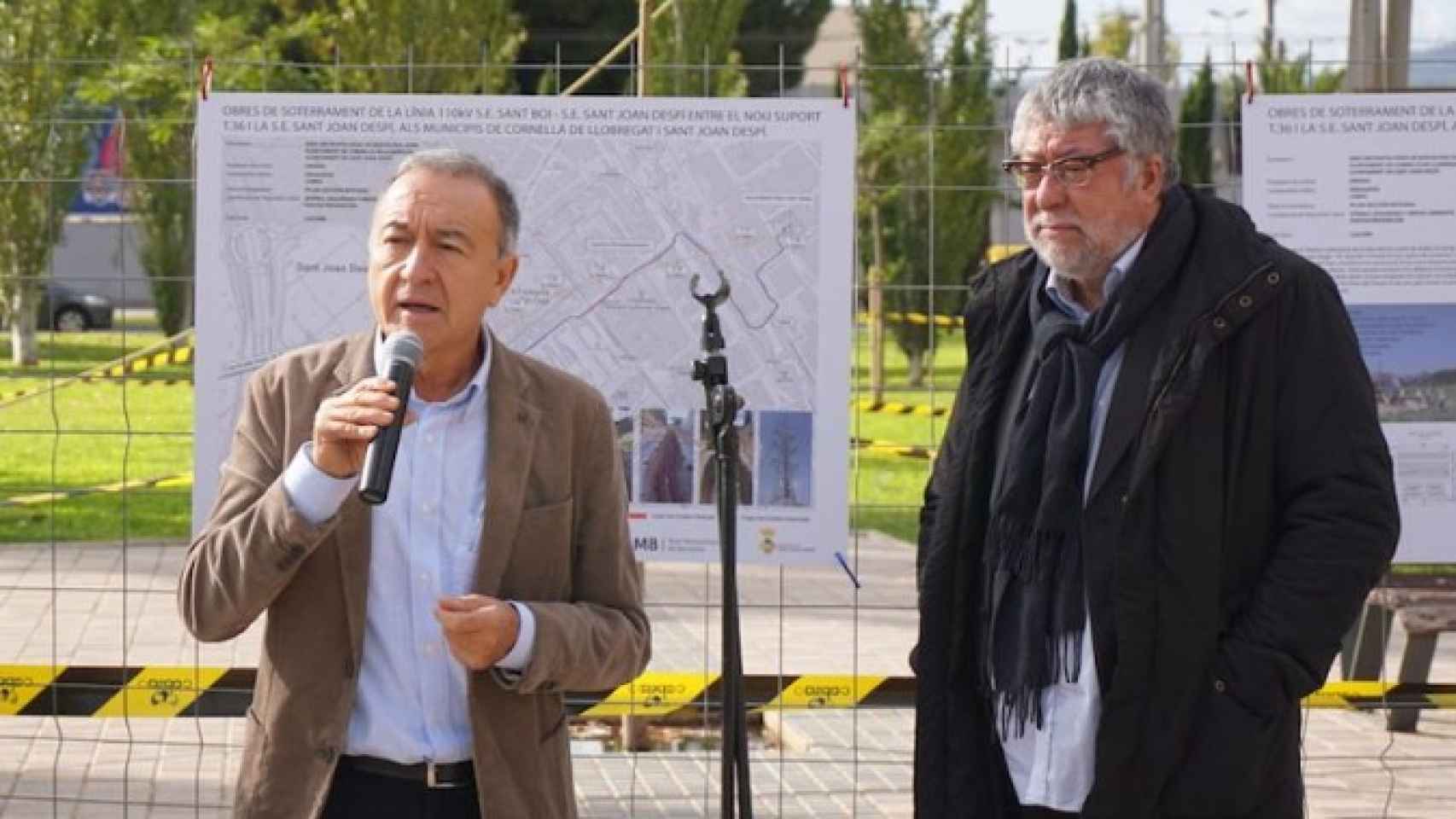 Los alcaldes del PSC Antonio Balmón y Antoni Poveda.