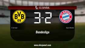 Victoria 3-2 del Borussia Dortmund frente al Bayern München