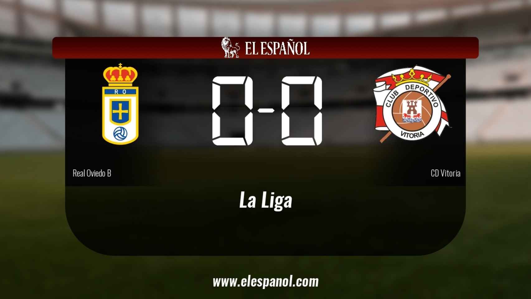 Reparto de puntos entre el Real Oviedo B y el Vitoria, el marcador final fue 0-0