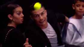Cristiano Ronaldo en el torneo de maestros de tenis de Londres