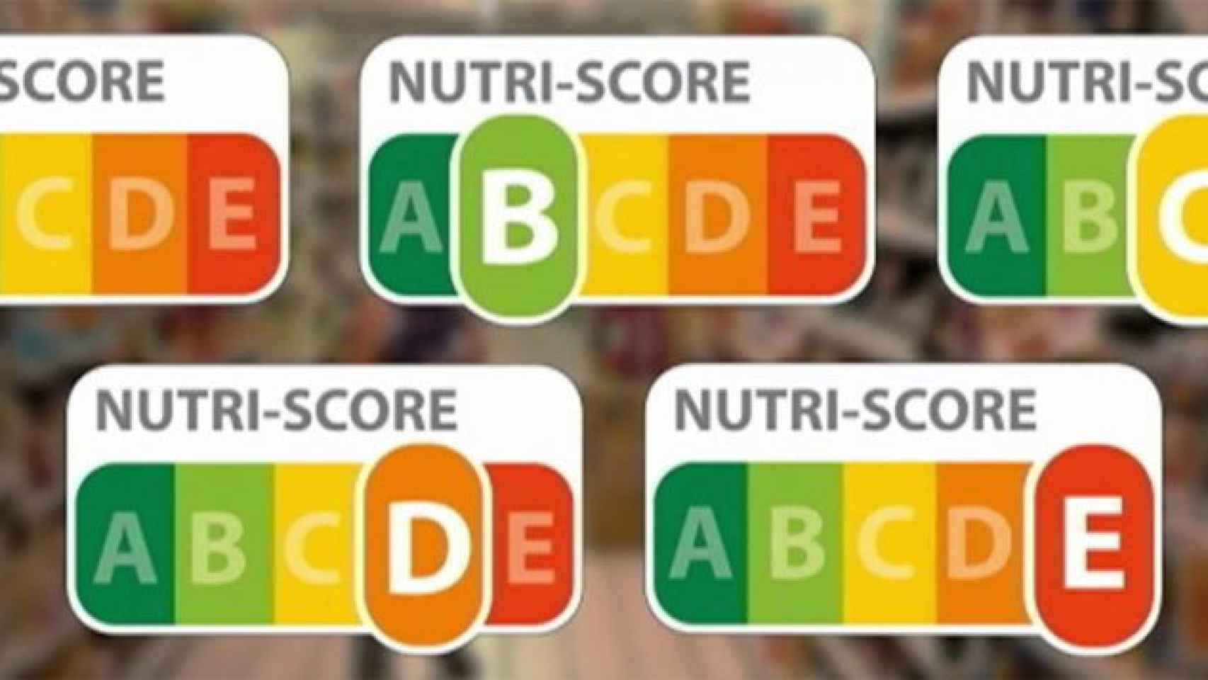 Distintas opciones del nuevo semáforo nutricional Nutri-score