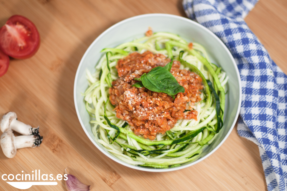 Espaguetis veganos