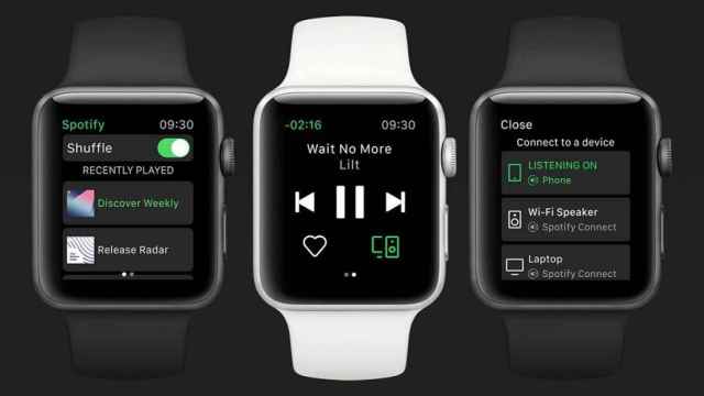 Spotify en un Apple Watch.
