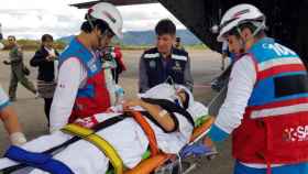 Una de las víctimas del accidente de Perú trasladada a Lima. Foto: Twitter (@misna_peru)
