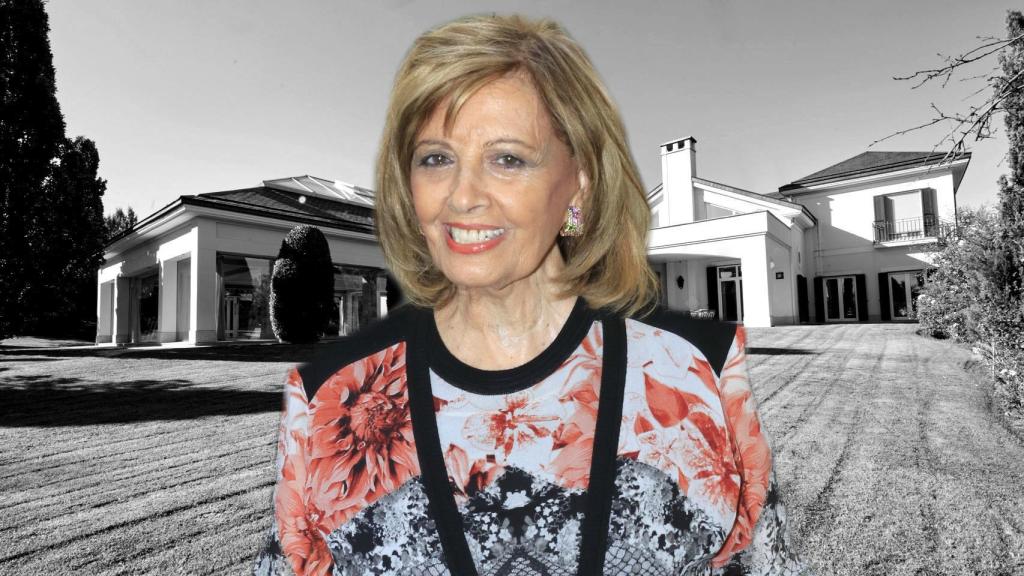 María Teresa junto a su casa de Molino de la Hoz en montaje JALEOS.