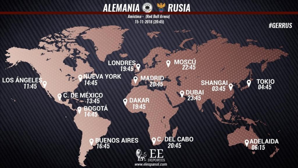 Horario del Alemania - Rusia