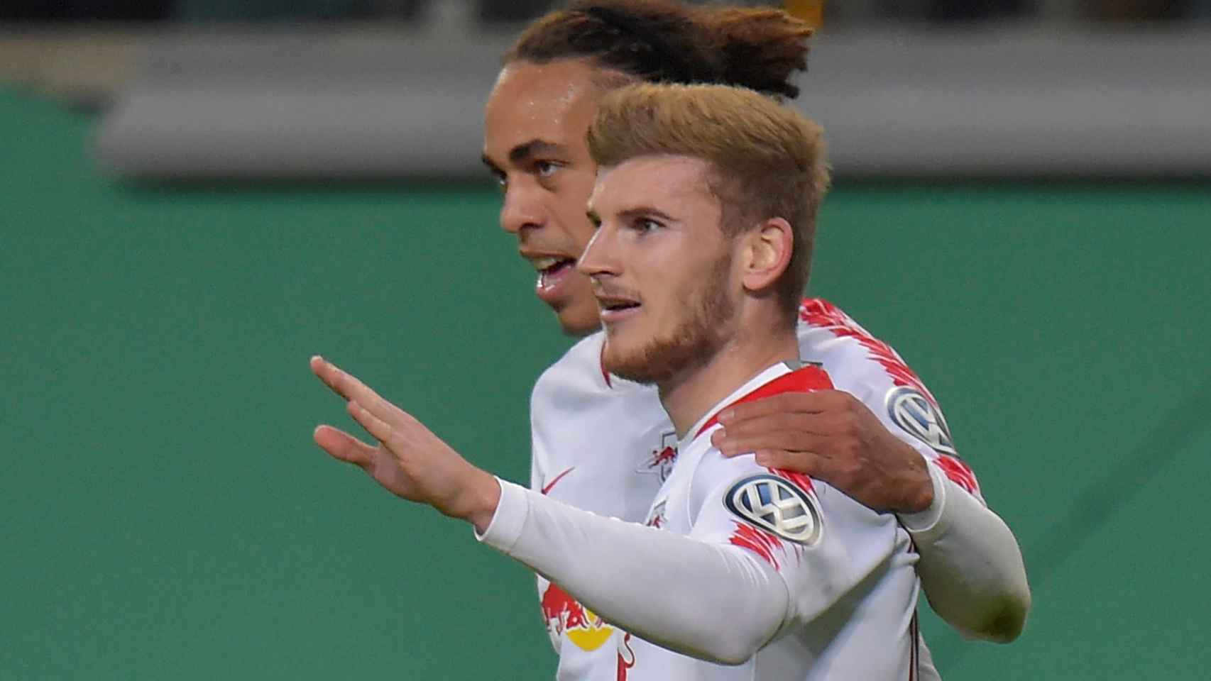 Werner celebra un gol con el RB Leipzig