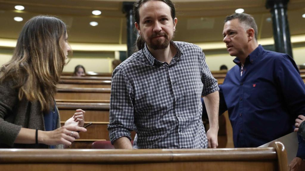 Pablo Iglesias durante un Pleno en el Congreso