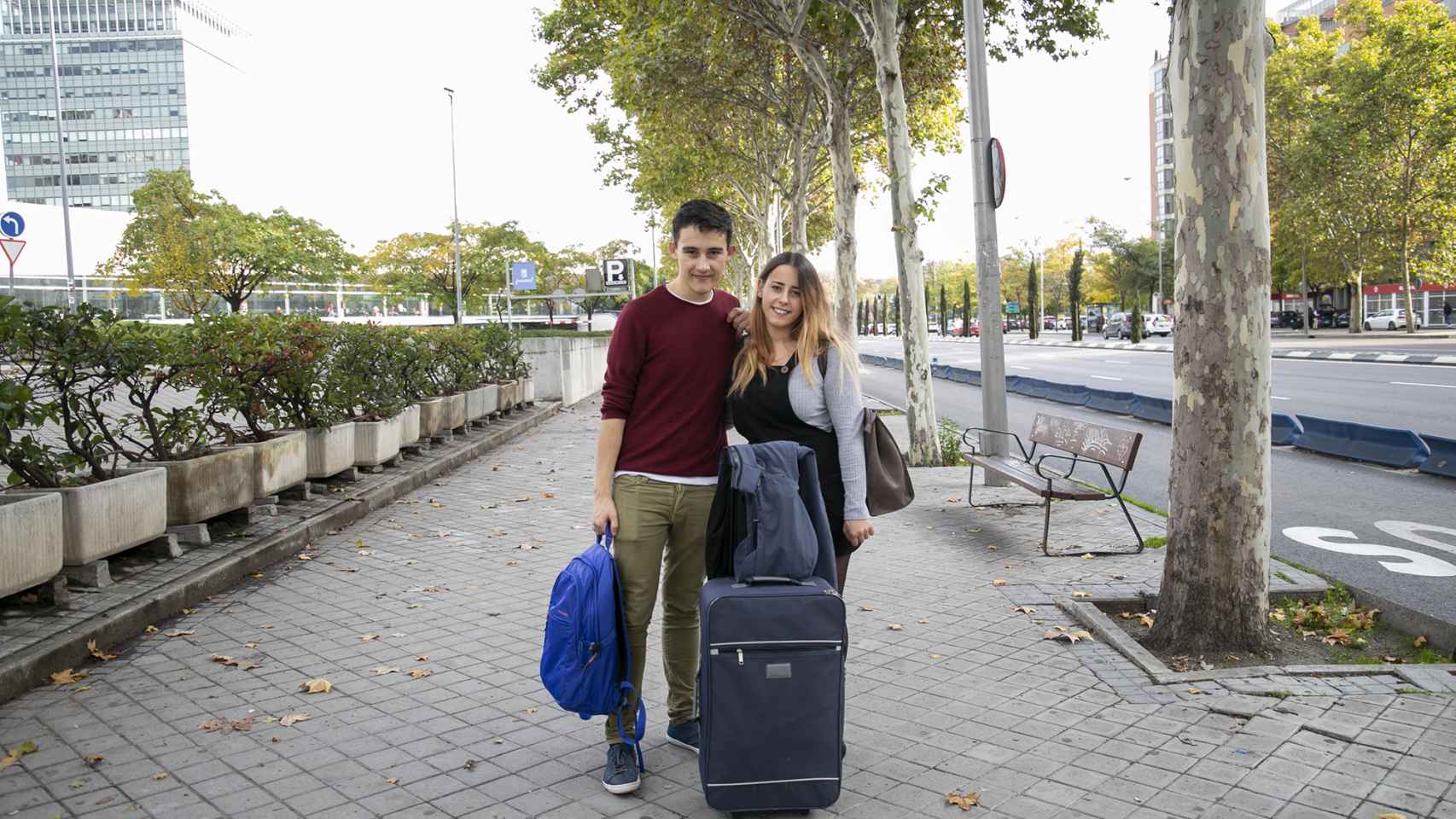 Una pareja que viaja a Jaén.