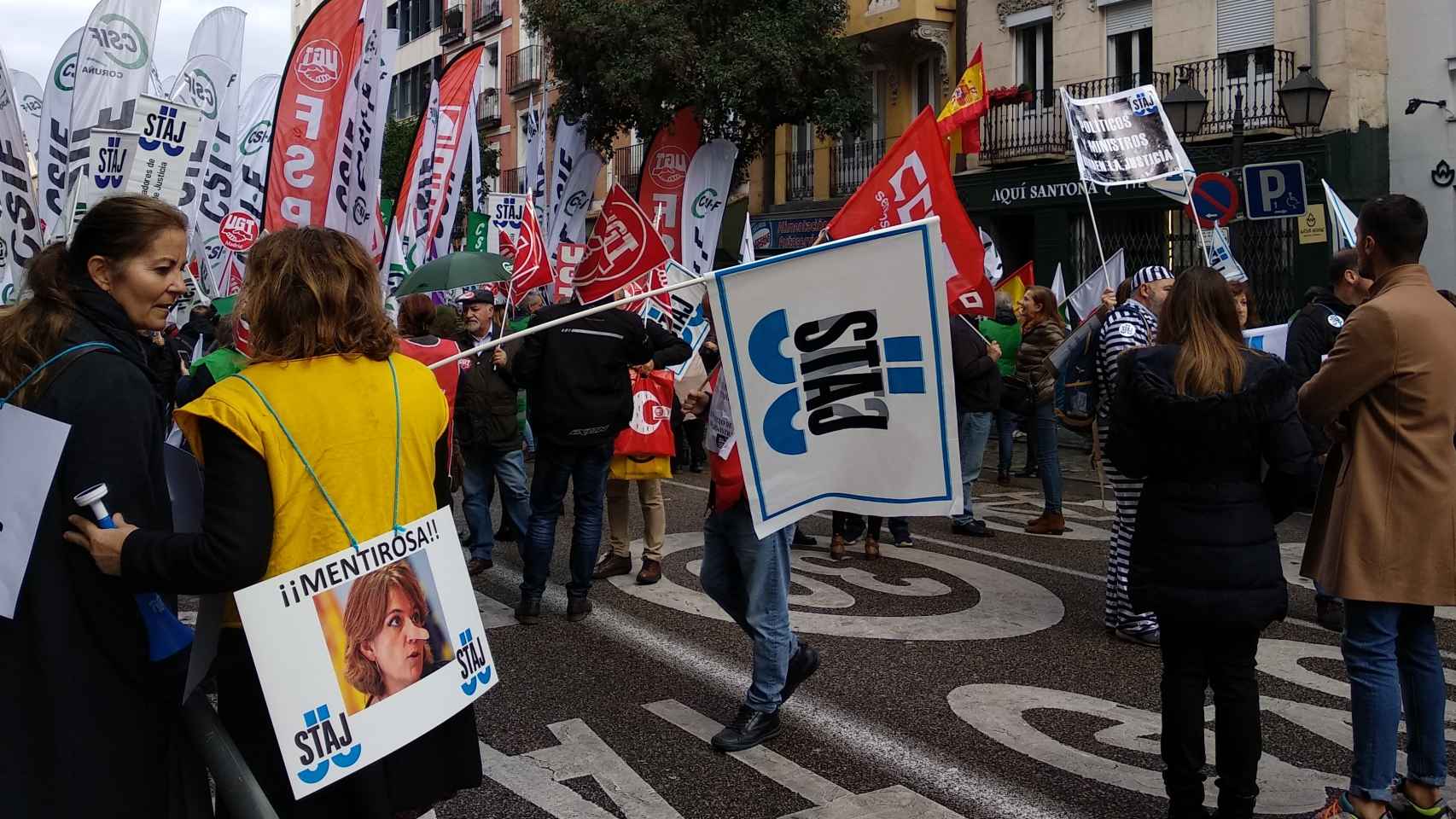 Manifestación de los funcionarios de Justicia en Madrid.