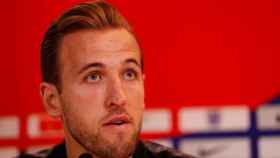 Kane, en rueda de prensa con la selección inglesa