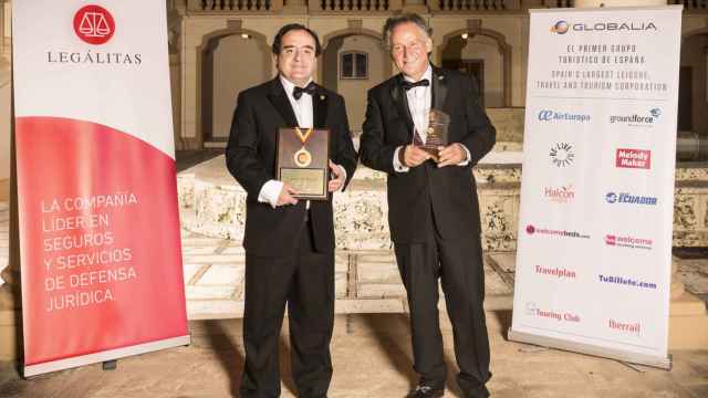Lacave (Globalia) y Alfonso Carrascosa (Legálitas) recogen el galardón de la Cámara España-EEUU.