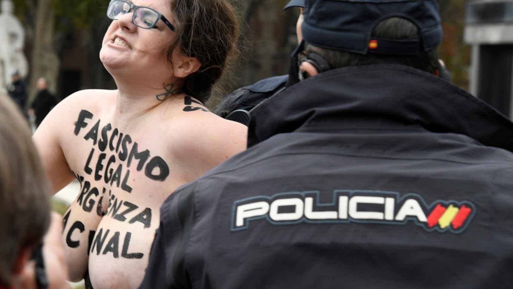 Una de las tres activistas de Femen detenidas.