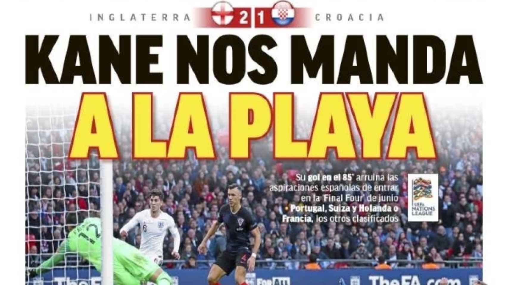 La portada del diario MARCA (19/11/2018)