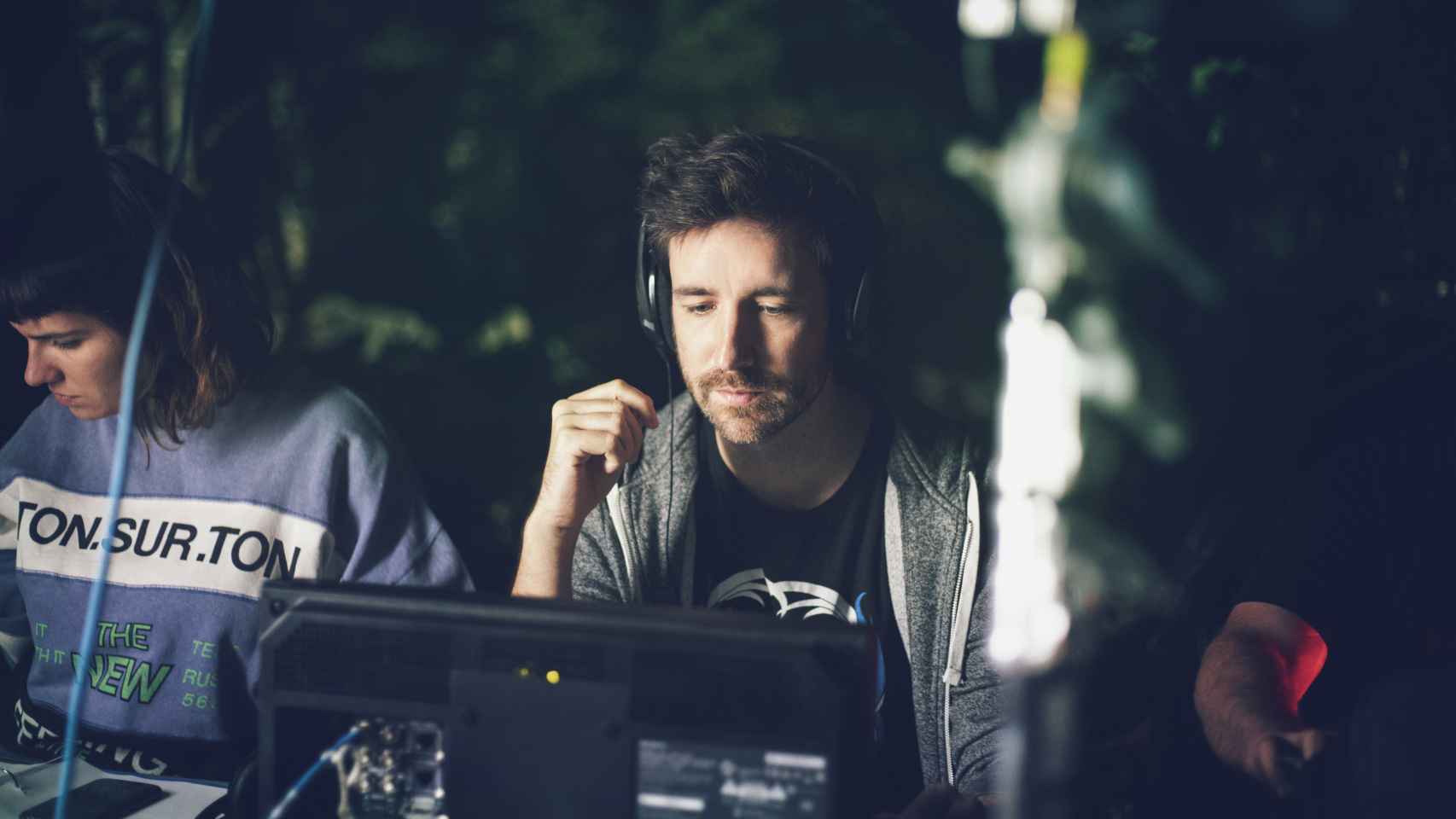 El director David Velduque en el rodaje.