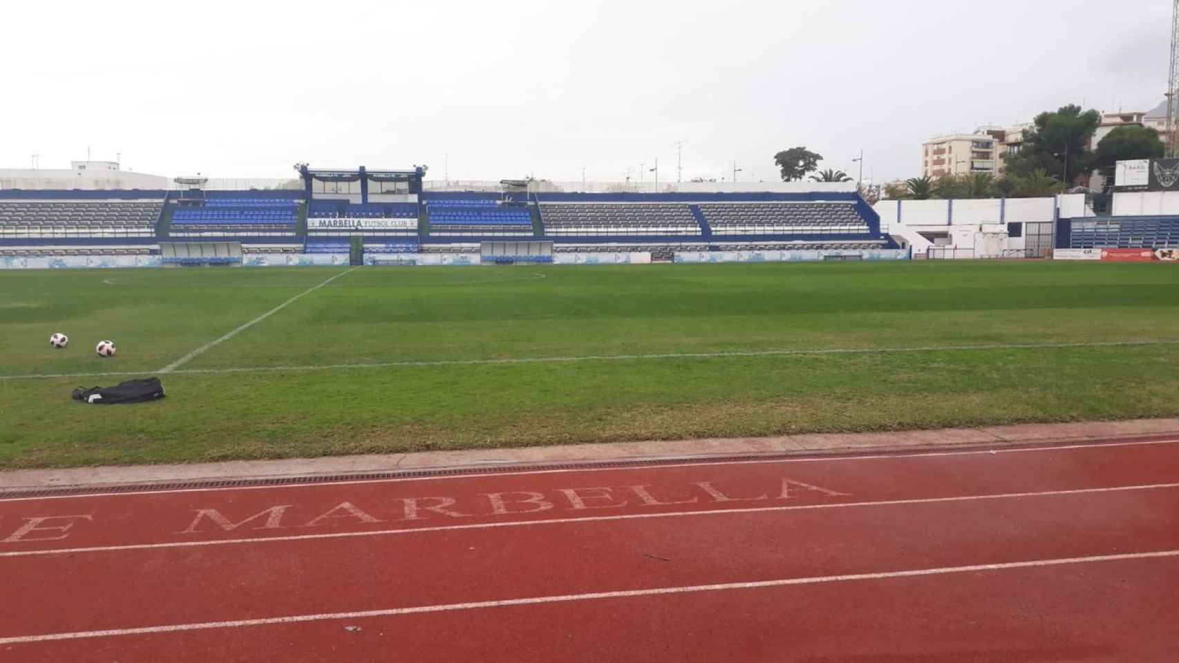 El Antonio Lorenzo Cuevas, estadio del Marbella. Foto: Twitter (@marbella_fc)
