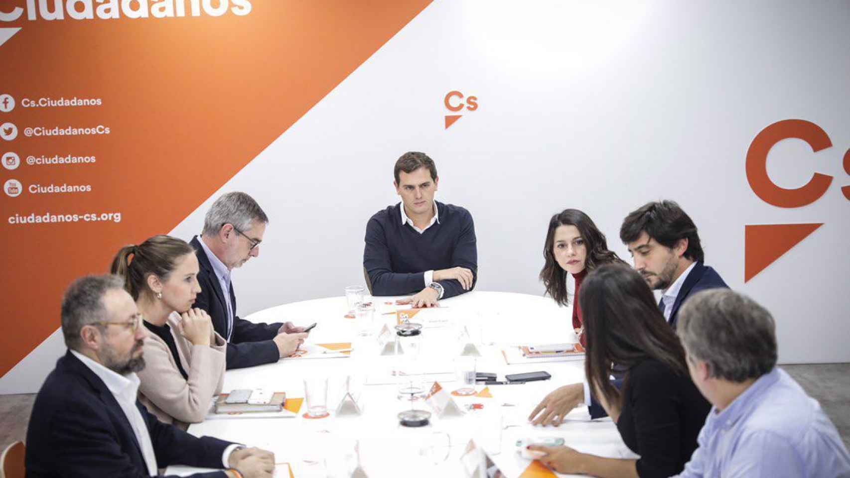 Reunión de la Ejecutiva de Ciudadanos este lunes en su sede de Madrid.
