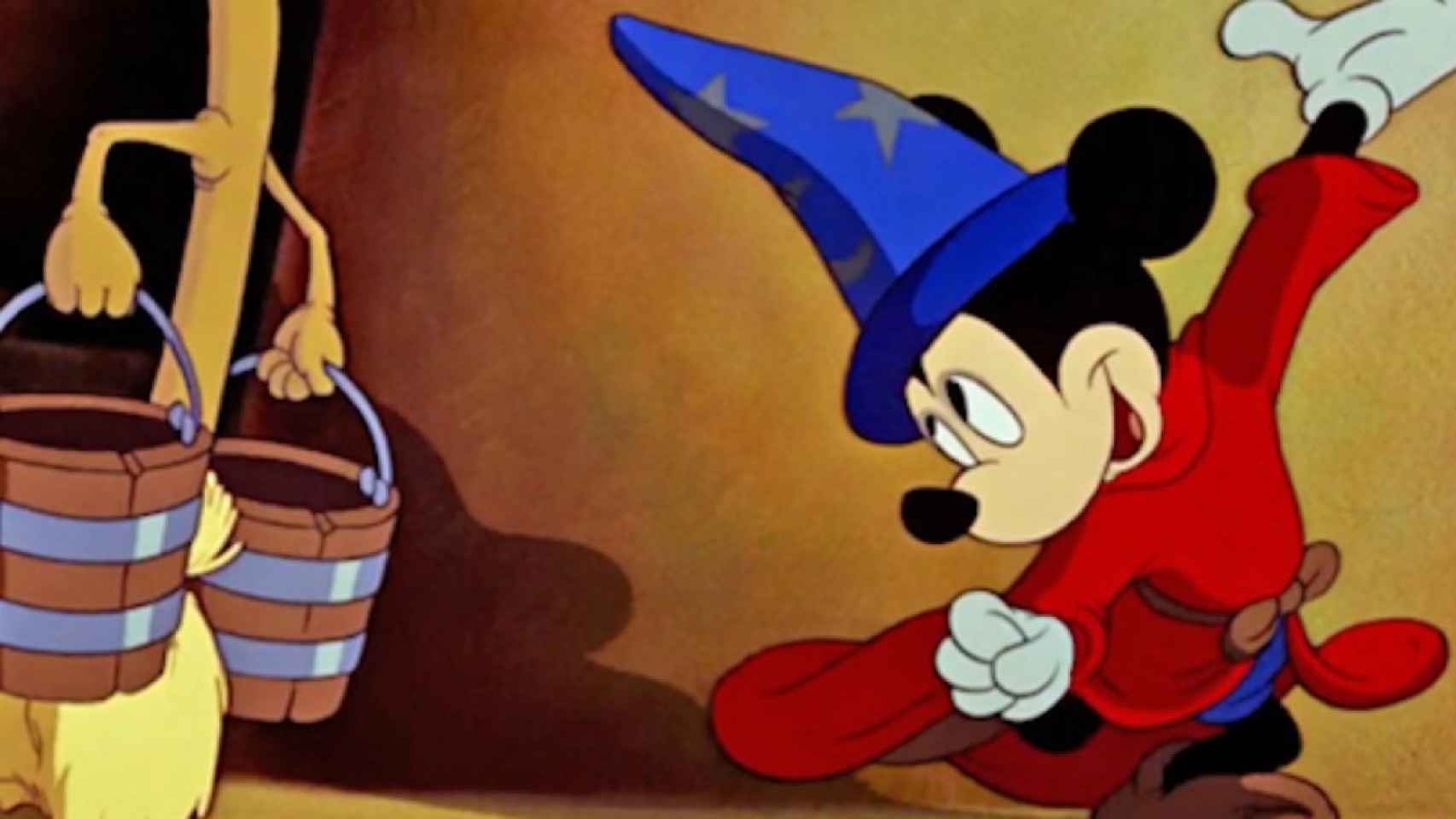 Mickey Mouse en la película Fantasía.