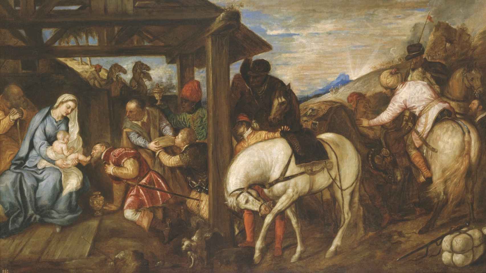 'Adoración de los Reyes Magos', un lienzo de Tiziano.