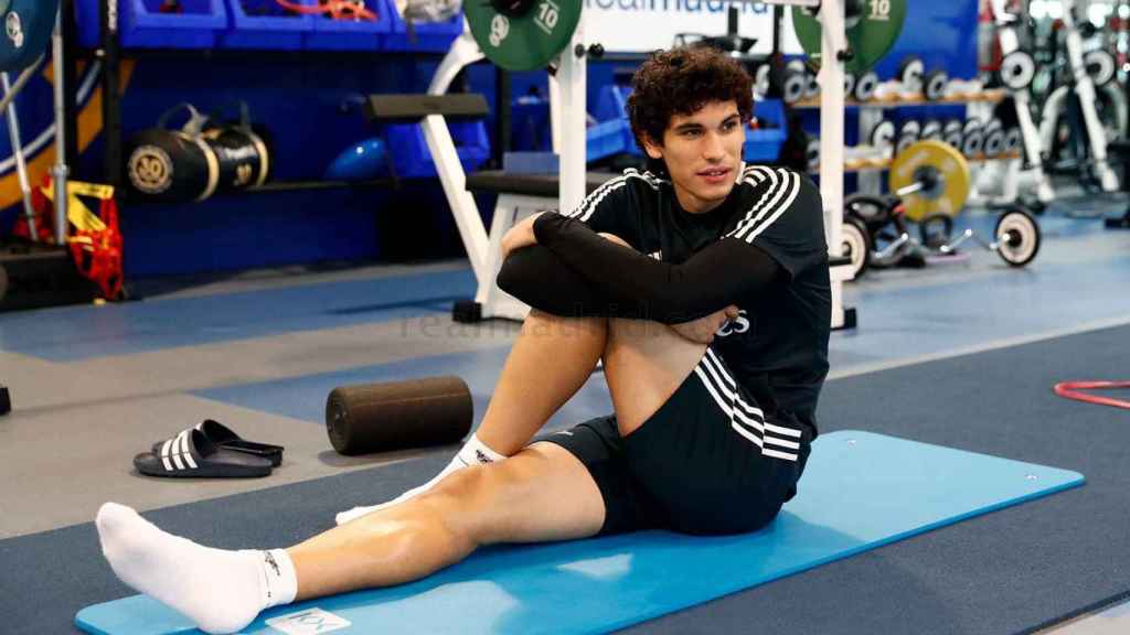 Vallejo se ejercita en el gimnasio de la Ciudad Real Madrid