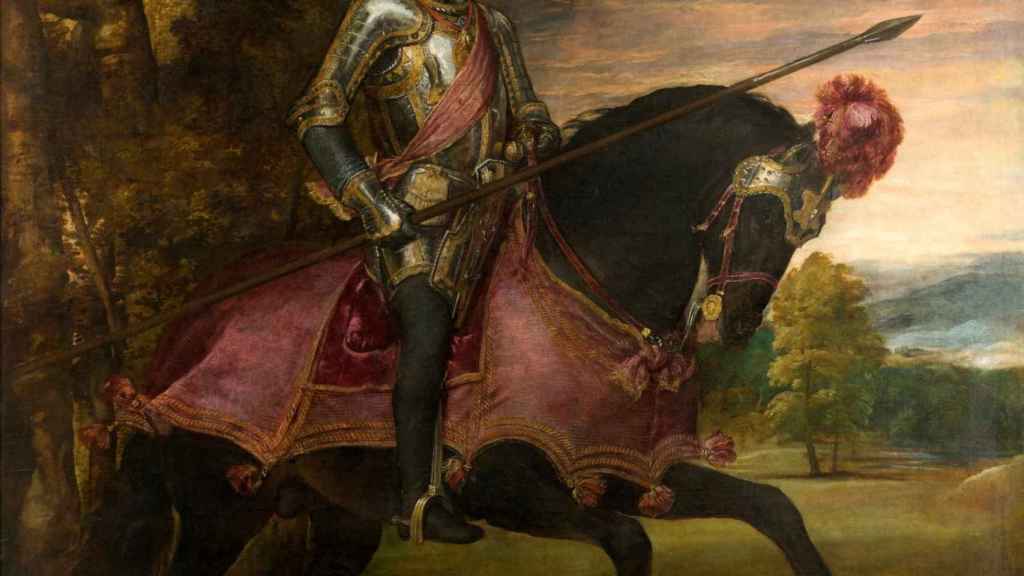 Carlos V en la Batalla de Mühlberg, pintado por Tiziano.