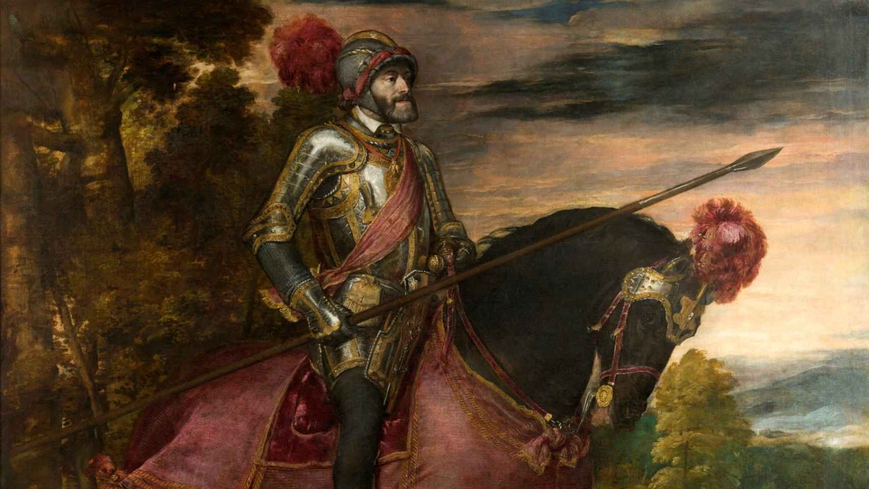 Carlos V en la Batalla de Mühlberg, pintado por Tiziano.