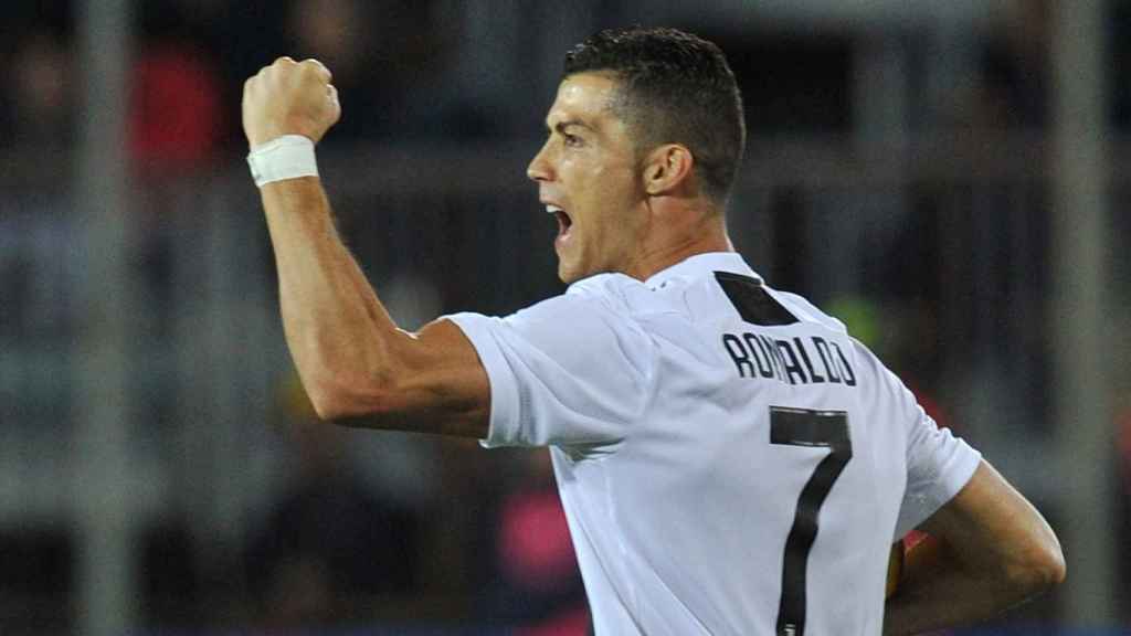 Cristiano celebra un gol con la Juventus.