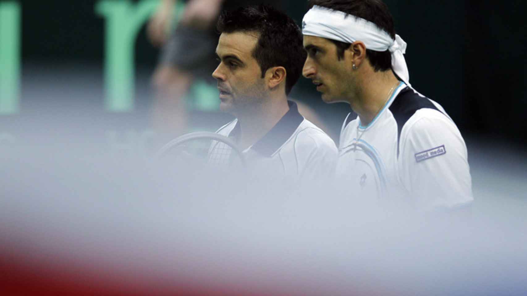 Bracciali y Starace, en un partido de la Copa Davis.