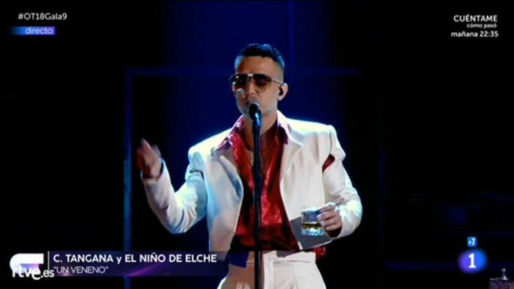 C Tangana durante su actuación.