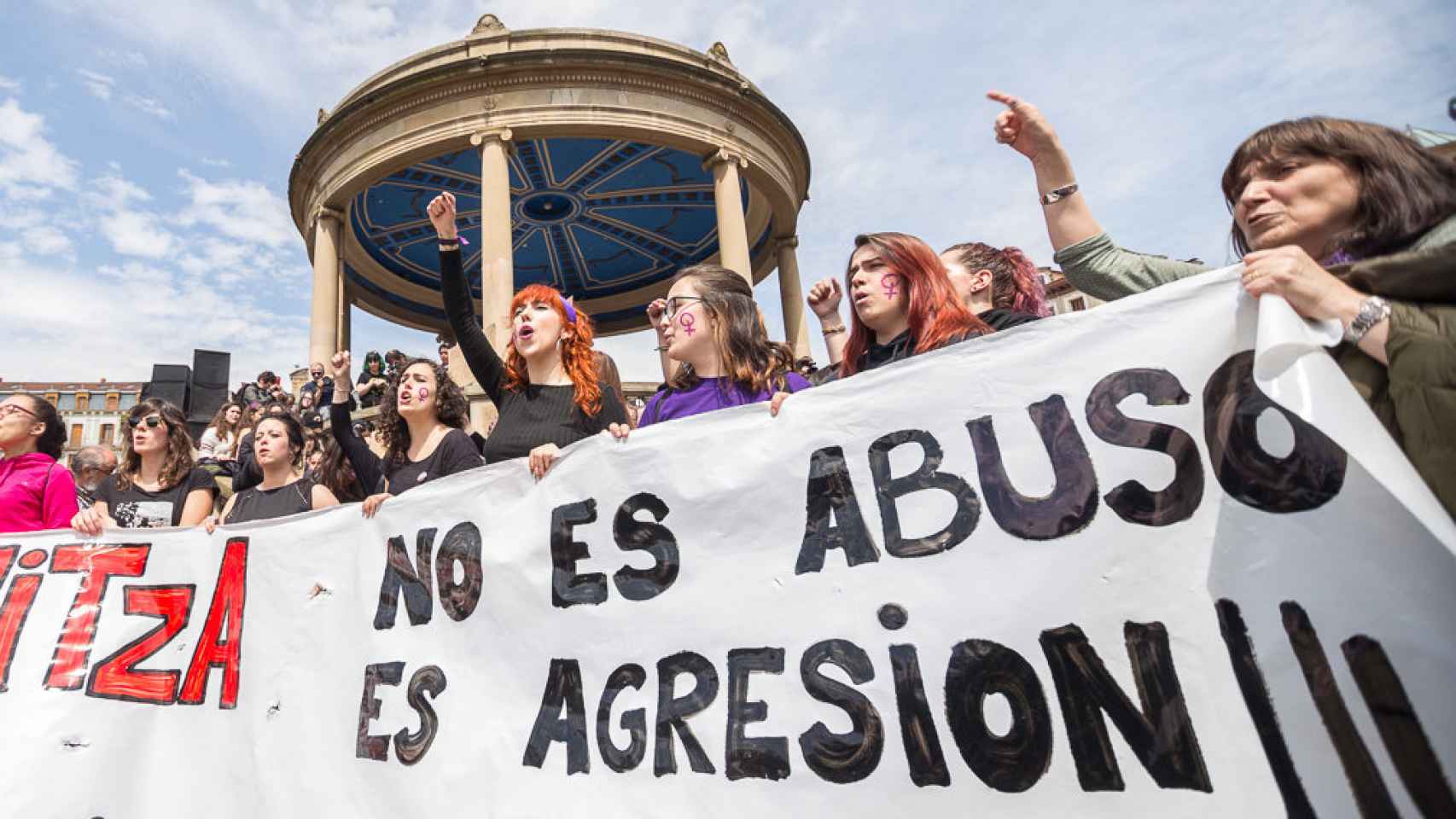 Manifestación convocada por el movimiento feminista en contra de la sentencia del caso 'La Manada'