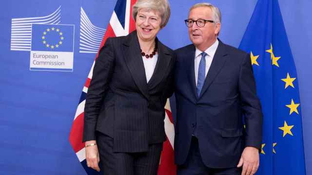 Juncker y May, durante su reunión de este miércoles