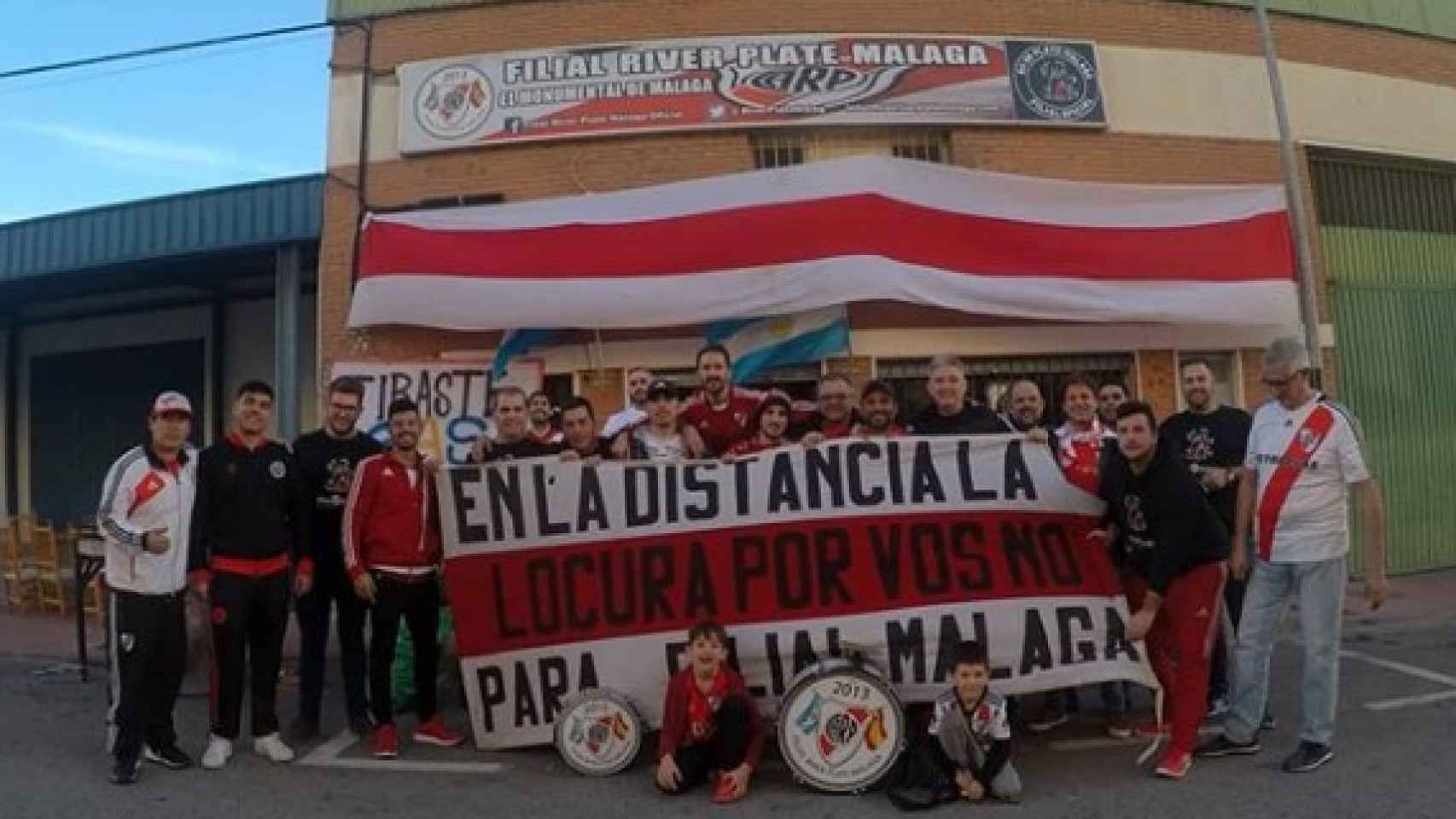 Miembros de la Filial de River Plate en Málaga. Foto: Instagram (@filial_river_plate_malaga)