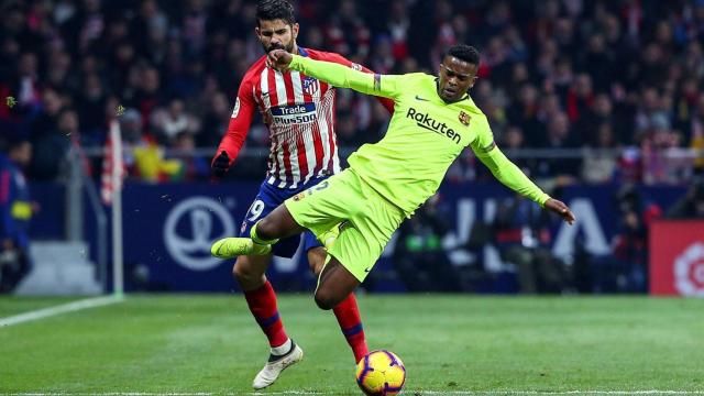 Nelson Semedo en un partido contra el Atlético de Madrid