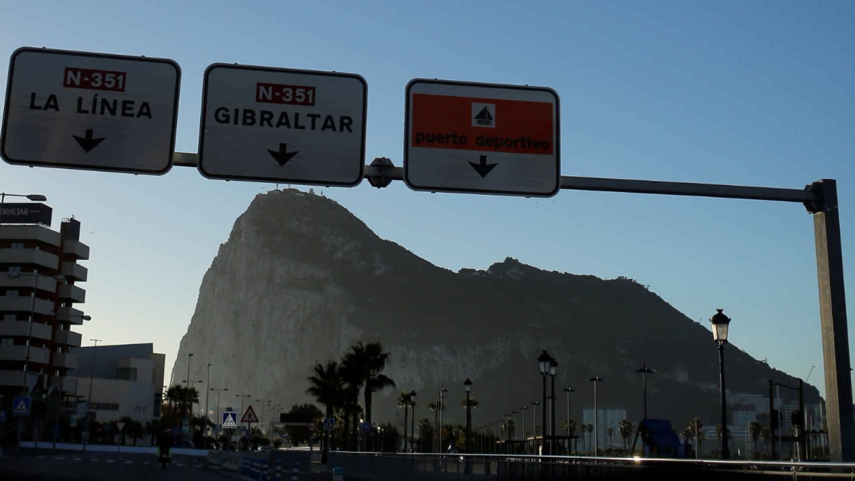 El acceso a Gibraltar.