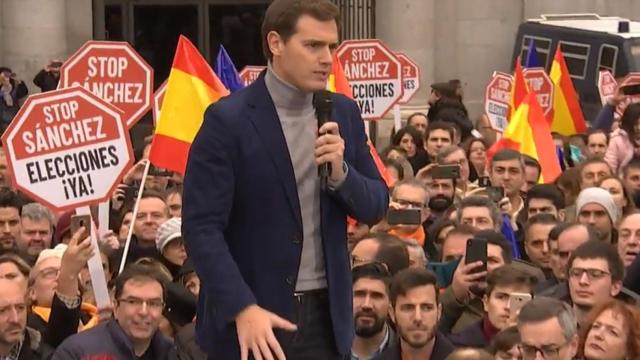 Albert Rivera, en un acto de partido en el centro de Madrid.