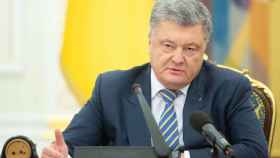 Petró Poroshenko, presidente de Ucrania, en una reunión del Consejo de Seguridad Nacional.