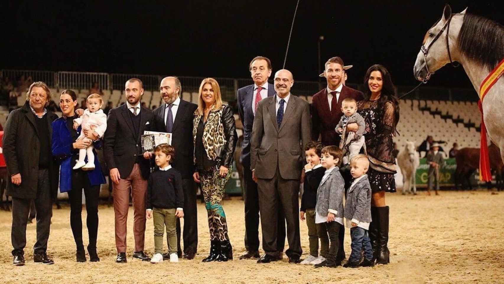 Sergio Ramos, junto a su familia