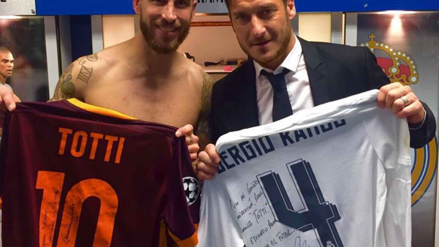 Totti y Sergio Ramos, una relación más allá de la rivalidad
