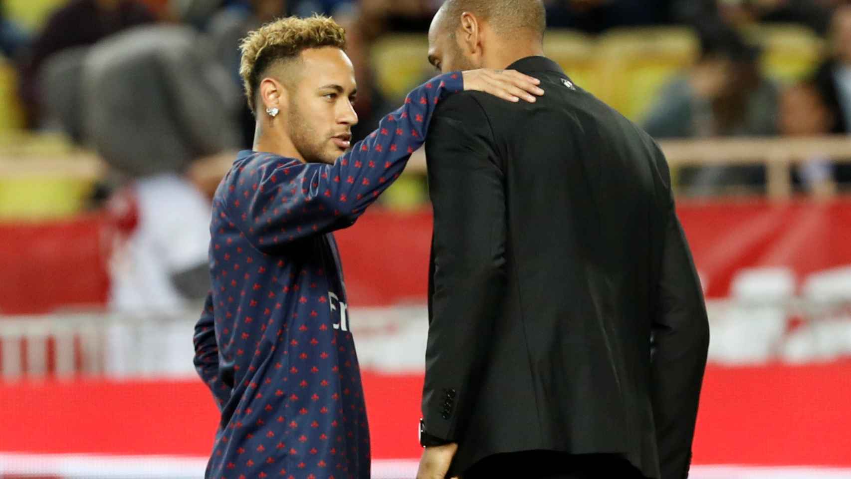 Neymar en el encuentro frente al Monaco